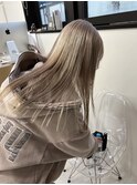 4077ミルクティーアッシュ艶髪タンバルモリボブニュアンスカラー