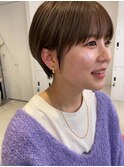 マッシュショート ベージュ グレージュ 髪質改善