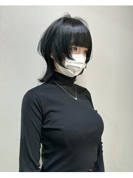 リラス 博多(rilas) ロブウルフ　ショートウルフ　ボブウルフ　ブルーブラック