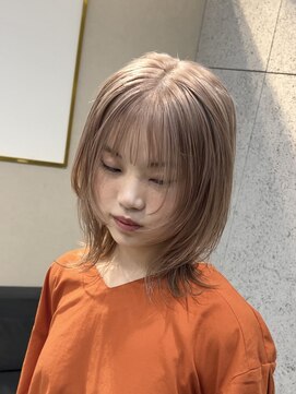 ローレン(Lolen.) ミルクティーベージュ×ミディアムウルフ【野上翔平】