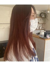 ツツイ(tsutsui) ロングレイヤー×ボルドーカラー