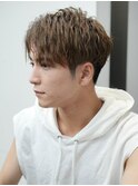 センターパート 短髪