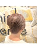 激細ハイライト×アンバーベージュ　似合わせカット/町屋駅