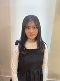 ★小顔似合わせカットフェミニンロングレイヤー黒髪