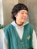 テトヘアー(teto hair) くるくるパーマオン眉 ウルフパーマ マニッシュ メンズライク