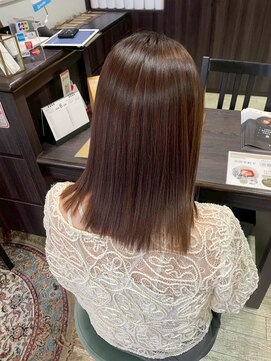 マイ ヘア デザイン 岡崎(MY hair design) アッシュブラウンストレート美シルエットロング20代30代