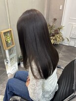 ファビ 渋谷(Fab)&nbsp;くびれヘア/暗めカラー/アプリコットオレンジ/縮毛矯正