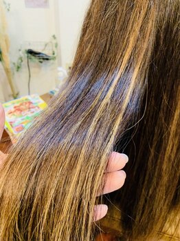 アミティエ(Amitie)の写真/翌日お家での仕上がりに思わず感動♪今までにない手触り・艶感・扱いやすさでワンランク上のヘアスタイルへ