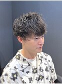 ビジネスツーブロックマッシュショート デザインパーマ
