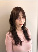 【マユコ】バタフライレイヤーカットハッシュカットベージュ