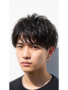 デバイス バイ フレイムス 越谷(DEVICE by Frames) 越谷メンズ/波巻きツイストスパイラル/リバースセンターパート