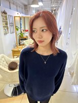 エミュ 中央駅店(eMu) ピンクベージュ×顔周りレイヤー