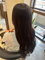ヘアリゾート粋 トゥジュ 池袋東口店(tujuh)&nbsp;透明感ダークブラウン/ロング/ウェーブ/レイヤーカット