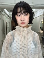 ハニーシブヤ(HONEY shibuya)&nbsp;ダークグレージュハッシュカットボブ