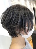 【白髪ぼかし】ショート×ダークグレージュ