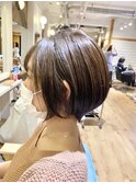【丸みショート】×【マロンベージュ】×【透明感】