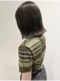 【村上慶登】切りっぱなしボブ ダークグレージュ 大人かわいい