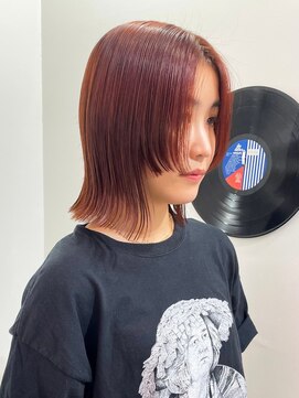 デート 下北沢(DATE) ダブルカラーオレンジベージュカラーケアブリーチ韓国ハイトーン