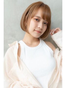 ケアリー 調布(Carelly) 大人かわいい前髪セシルカットココアブラウンフリンジウェーブ