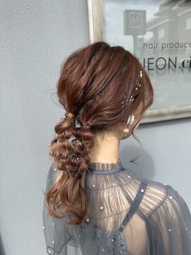 キュオンシア(CUEON. ciea) 編みおろしツイン×お呼ばれヘア