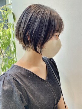 ステア ケース(stair case) 大人可愛い丸みショートボブ顔まわり前髪カット髪質改善