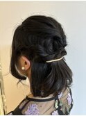 ヘアアレンジ×ハーフアップ