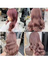 フェアリーなイメージの【ピンクカラー】ふんわり可愛い女の子に人気のカラー♪ブリーチ/ダブルカラー