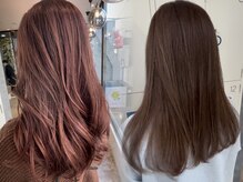 カラーを追求したからこそブリーチを使わなくても【イルミナ】【アディクシー】など透明感や柔らかさを☆