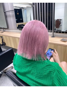 ペレ 渋谷(PELE) イメチェン/ホワイトブロンド/外ハネボブ/美髪/渋谷