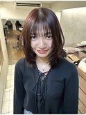 チェリーピンク ブリーチなしピンク 春カラー レイヤーカット