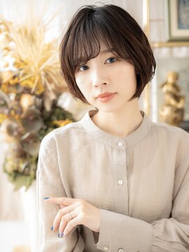 カバーヘア ブリス 戸田公園西口店(COVER HAIR bliss) 斜めバング前下がりショートボブパーマh3戸田公園20代30代40代