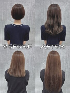 リップ 大阪本店(LIP) 【レミー100%最高級人毛/ロング】シールエクステ60枚+ブリーチ