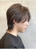 センターパートメンズパーマニュアンスパーマフェザーパーマ調布