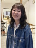 ミディアムレイヤー×アッシュブラウンカラー