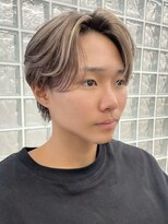 サンクマーケット 渋谷(cinq MARKET) 渋谷メンズブリーチカラーミルクティーベージュセンターパート