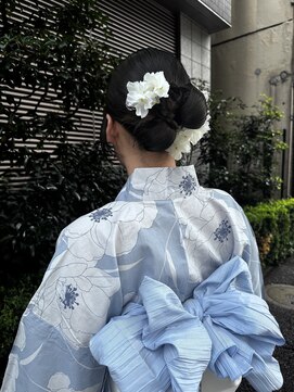エアー 銀座タワー(AIR) 【藤岡】涼やかに咲く上品浴衣アレンジ