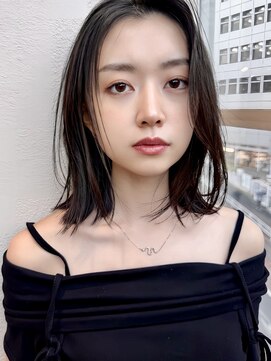 ミンクス 原宿店(MINX) 【MINX】顔まわり似合わせカット＋暗めカラーロング_表参道