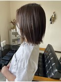 切りっぱなしボブ×グレージュカラー★