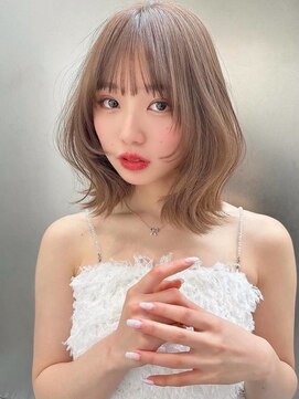 ソヨン 金山店(SOYON) おしゃれ女子ウルフヘア/外ハネボブ/グレージュ/髪質改善/g161