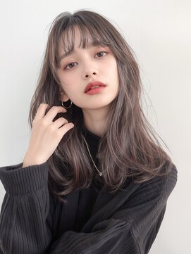 アブルトゥーヘアー(able to hair) クールワンレンミディ/シルバーピンクアッシュ/ロングボブ