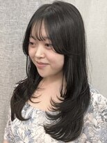 シベルバレー 横浜(sibell)&nbsp;ロングレイヤーカット顔周りレイヤーウルフハッシュカット韓国