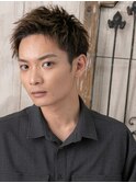 アップバングダークブラウン社会人クロップベリーショートT草加