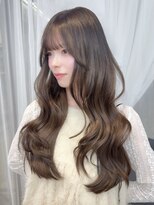 クム(kumu)&nbsp;前髪カット/ヘアセット/レイヤーカット/韓国ヘア/透明感カラー
