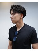 フェザーセンターパート × 刈り上げ
