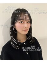 ボヌールウメダ(Bonheur UMEDA) ミディアムレイヤー×小顔顔周り