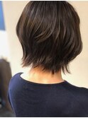 ふんわりミディ　大人可愛い　ボブ