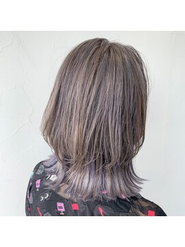 テクライズ 豊橋店(TECHRISE) グレー×バイオレットインナーカラー☆