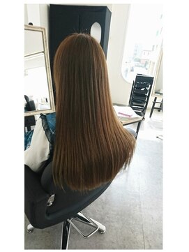 美容室 イズ 館林店(Iz) フォギーベージュ_バレイヤージュ_セミウェットウェーブ_ロング