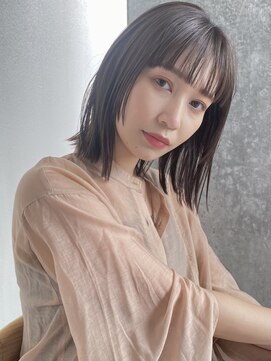 イミ(imi) 大人ボブ/外ハネボブ/ココアベージュ/小顔カット/髪質改善[登戸]