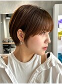 30代40代大人女性/前髪ありショートボブ/ショートヘア/髪質改善
